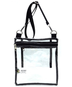 See Thru Clear Bag Crossbody Bag CW211 BLACK